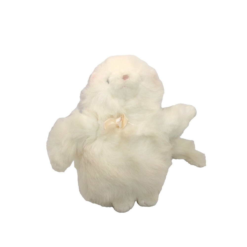 Russ Berrie Fluff Kitty Cat Kitten Stuffed Animal Plush #6479 White Fluffy 10 in